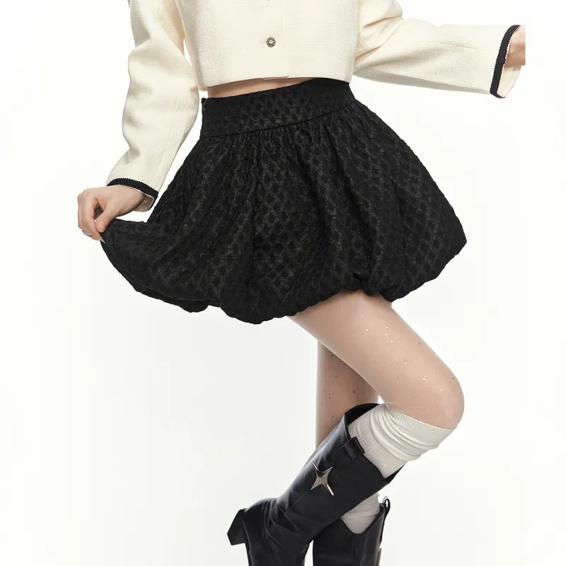 MEETLADY Casual Short Skirts Women's Black-2
