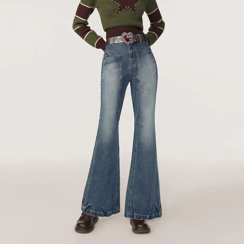 MEETLADY Jeans Women's Denim Blue-4