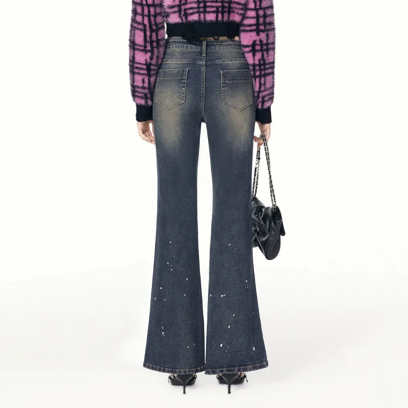 MEETLADY Jeans Women's Vintage Blue-5