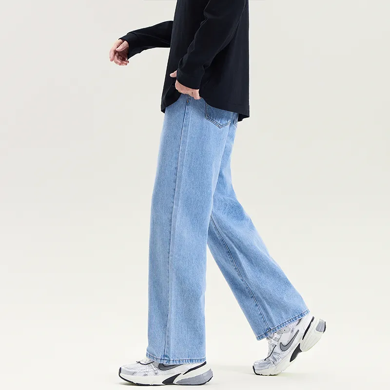 MINEPAIR Casual Pants Unisex Blue-3