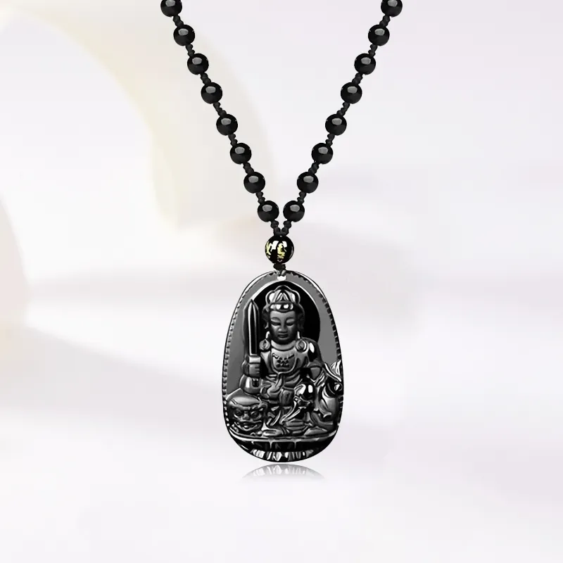 SUNFEEL Obsidian Necklaces Unisex-3