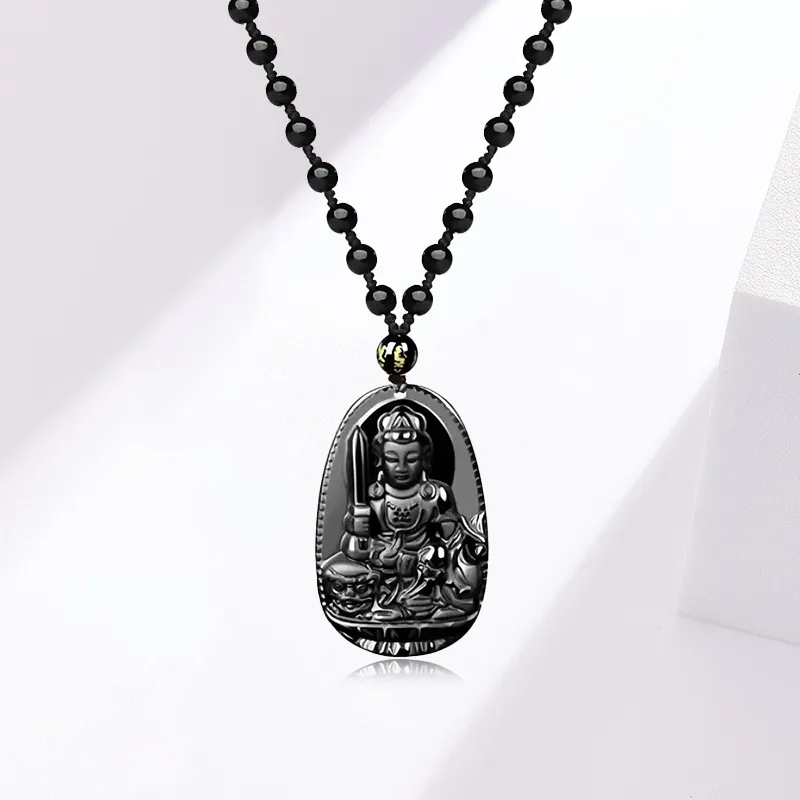 SUNFEEL Obsidian Necklaces Unisex-5