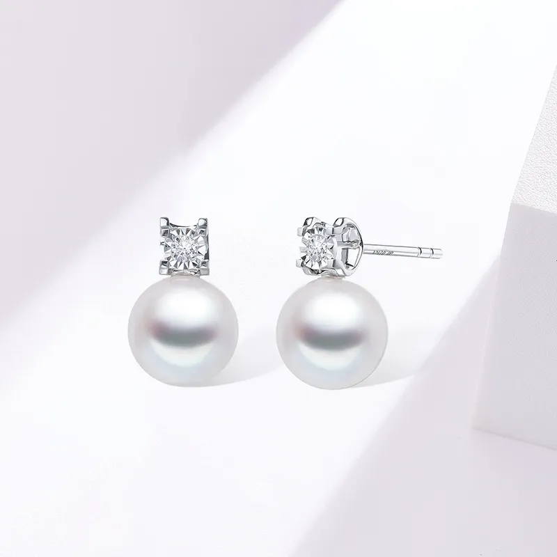 SUNFEEL Freshwater Pearl Stud Earrings Women's-1