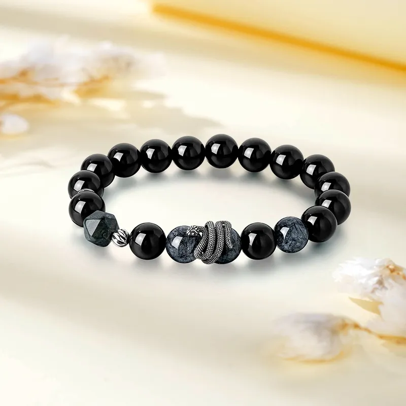 SUNFEEL Obsidian Jade Bracelets Unisex-3