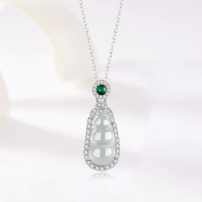 SUNFEEL Water Foam Jade Necklaces Unisex-3