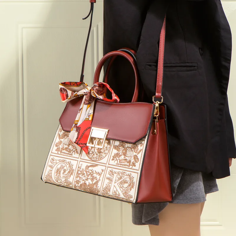 ST&SAT Synthetic Leather Wedding Handbag Regular Women's Red/Blue-3