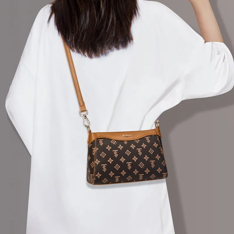 ST&SAT PVC Shoulder Bag Crossbody Bag Regular Women's Beige Yellow/Coffee-6