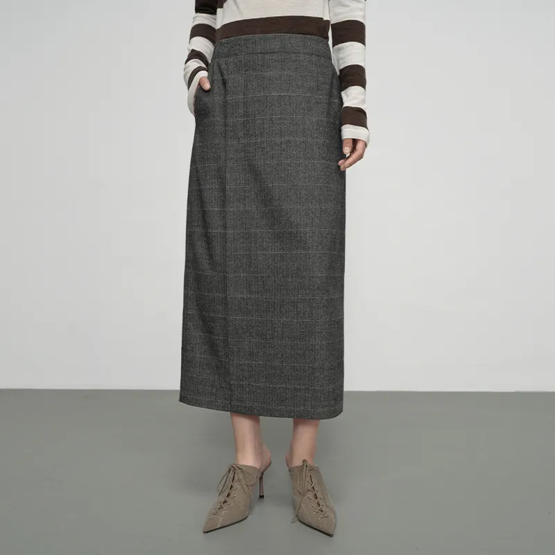 SINBOS Casual Long Skirt Women's Dove Gray-2