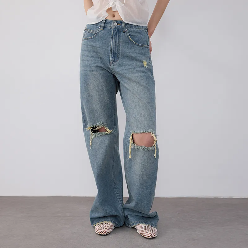 SINBOS Jeans Women's Washed Sky Blue-2