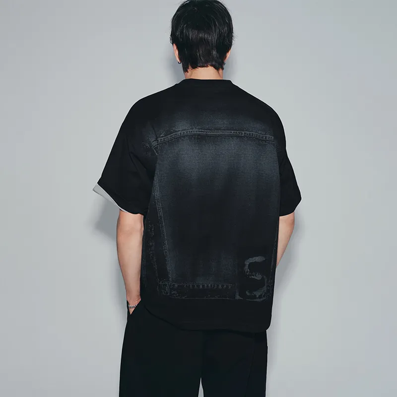SINBOS T Shirts Men Tide Night Black-3