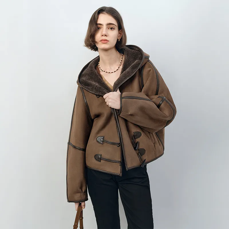 SINBOS Fur Women's Paulownia Coffee-5