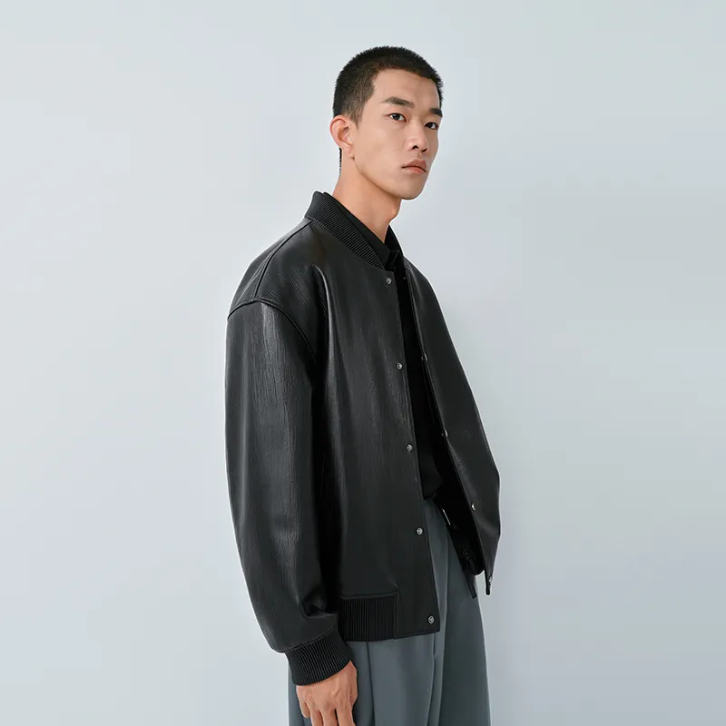 SINBOS Leather Jacket Men's Smoke Ink-3