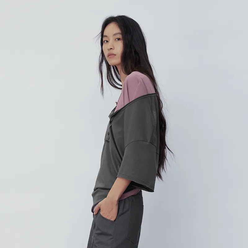 SINBOS Drop Shoulder Sleeve T Shirt Women's-4