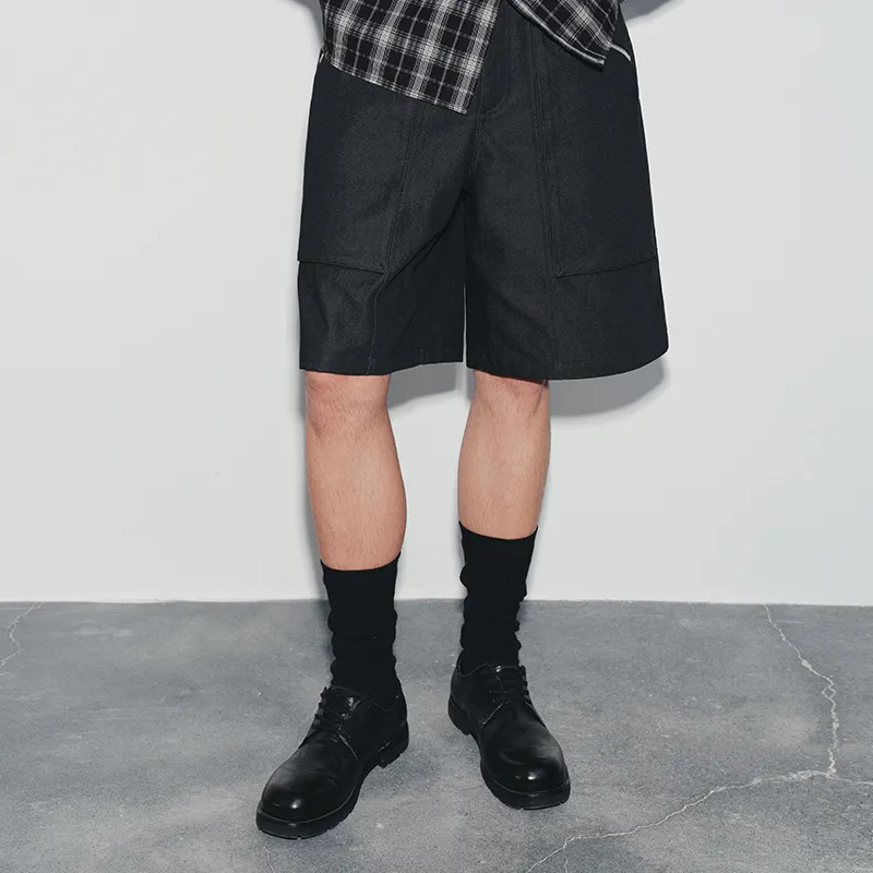 SINBOS Casual Shorts Men Tide Night Black-2
