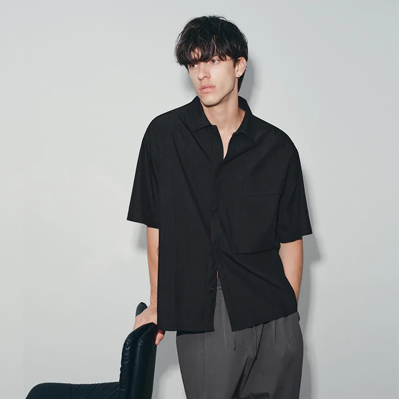 SINBOS Shirts Men Tide Night Black-2