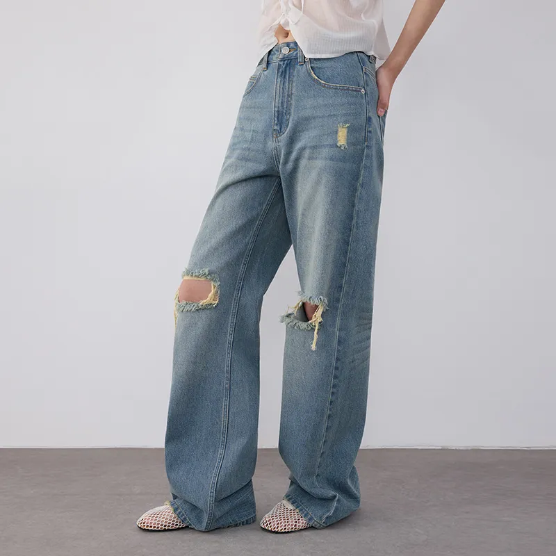 SINBOS Jeans Women's Washed Sky Blue-3