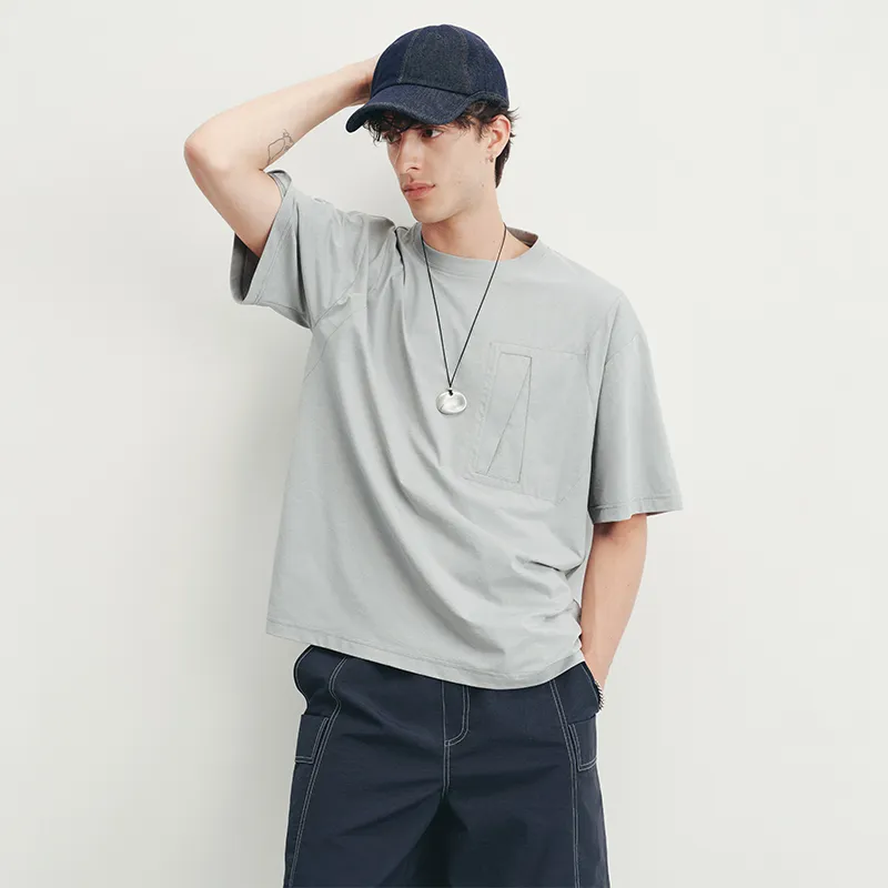 SINBOS T Shirts Men Storm Cloud Gray-5