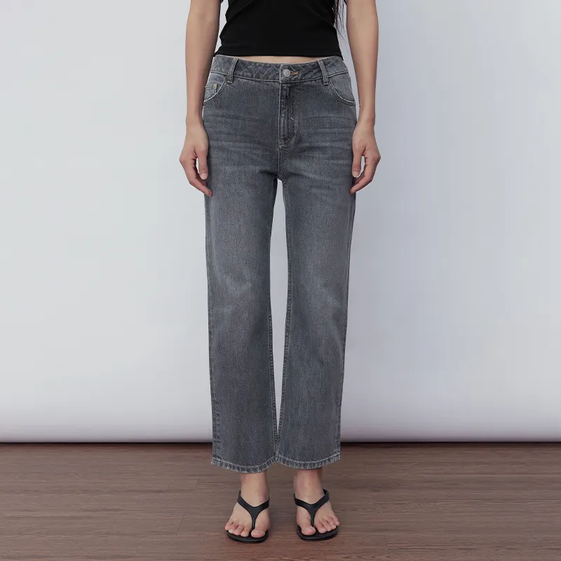 SINBOS Jeans Women's Washed Gray Blue-2
