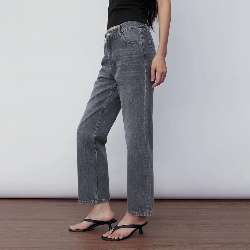 SINBOS Jeans Women's Washed Gray Blue-5