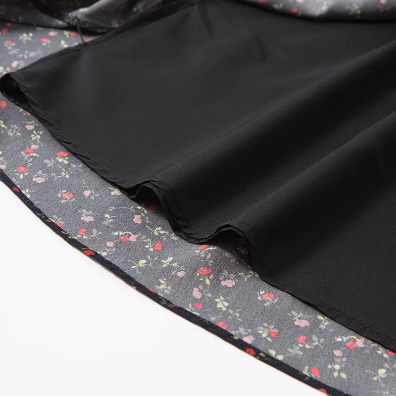 SINBOS Slip Dress Women's Black Floral-5