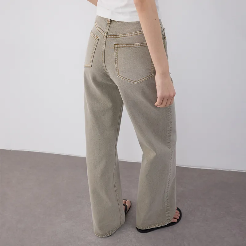 SINBOS Jeans Women's Washed Light White-4