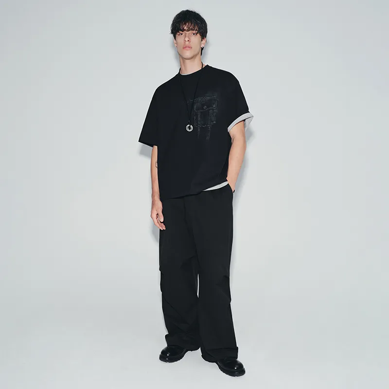 SINBOS T Shirts Men Tide Night Black-5