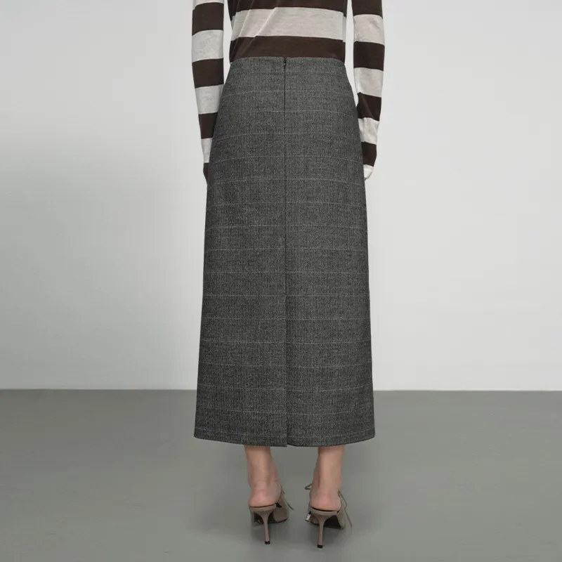SINBOS Casual Long Skirt Women's Dove Gray-4