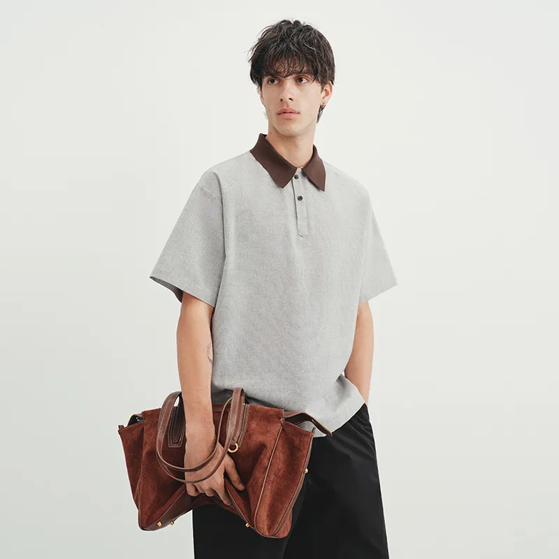 SINBOS T Shirts Men Gray Coffee-3