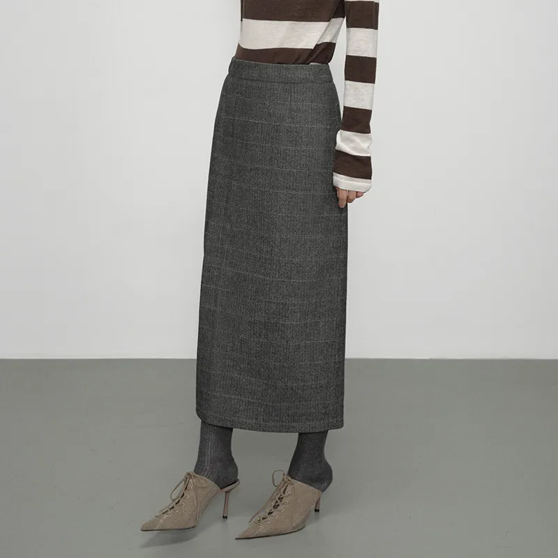 SINBOS Casual Long Skirt Women's Dove Gray-3