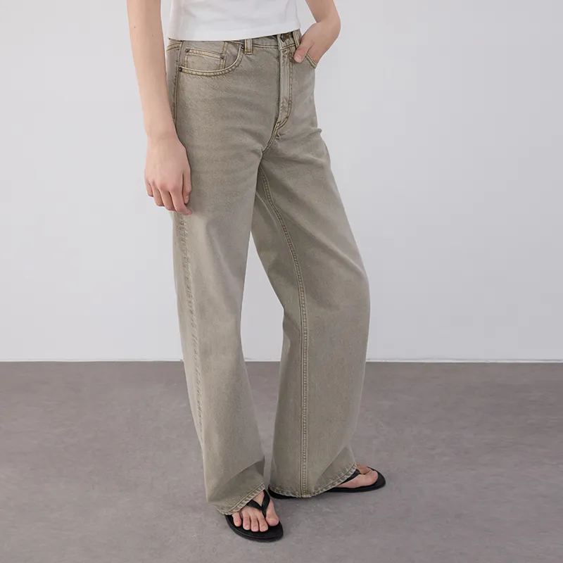 SINBOS Jeans Women's Washed Light White-2