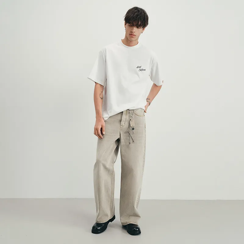 SINBOS T Shirts Men Ivory White-4