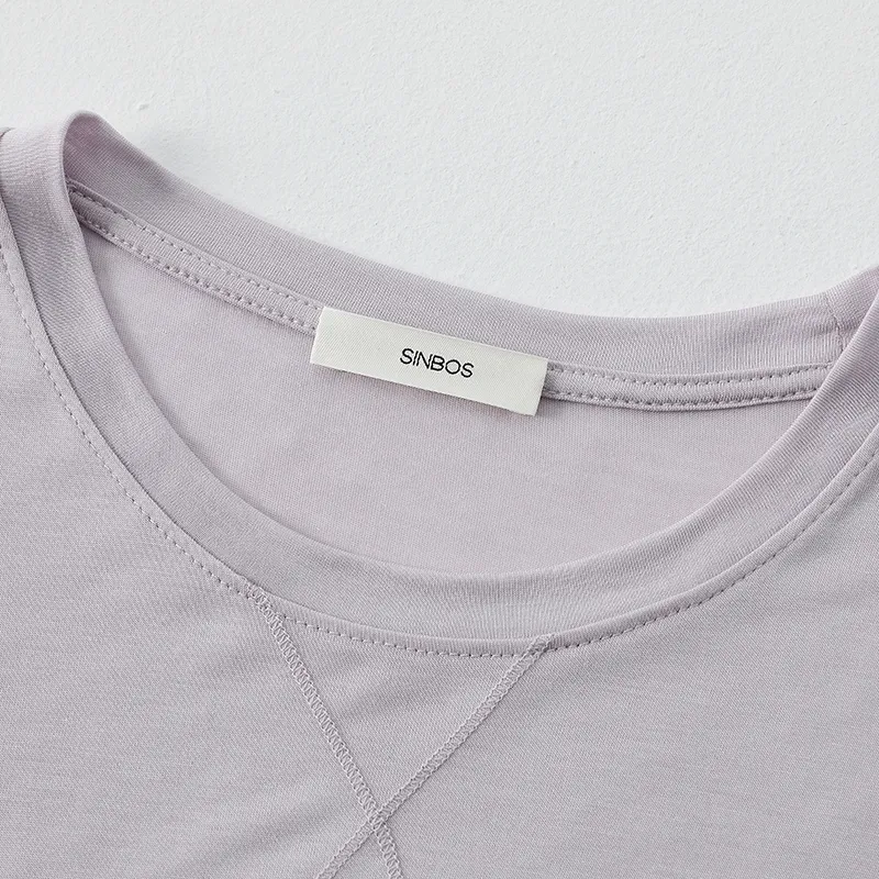 SINBOS Drop Shoulder Sleeve T Shirt Women's-2