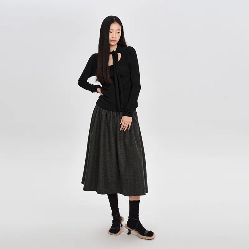 SINBOS Casual Long Skirt Women's-5