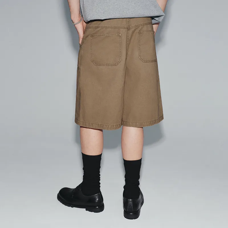 SINBOS Casual Shorts Men Mocha Coffee-4