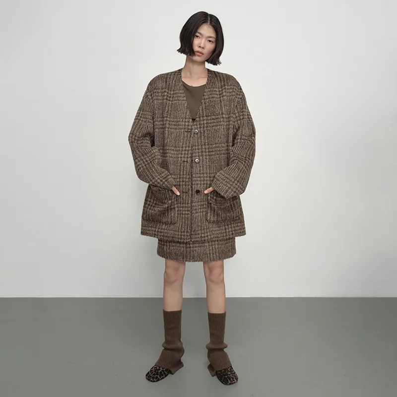 SINBOS Coats Women's Rich Umber-2