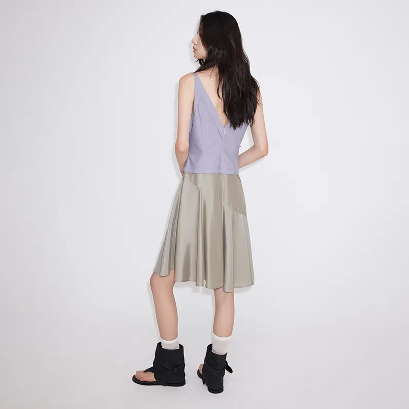 SINBOS Slip Dress Women's Lavender Multicolor-5