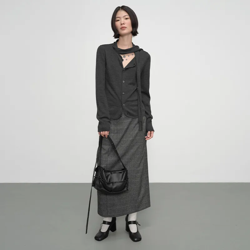 SINBOS Casual Long Skirt Women's Dove Gray-5