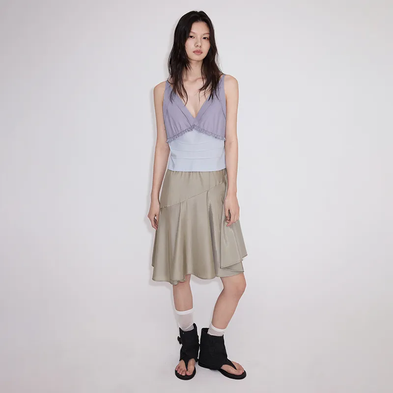 SINBOS Slip Dress Women's Lavender Multicolor-3