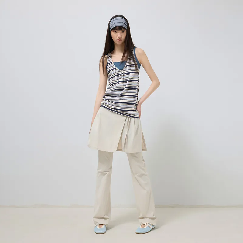 SINBOS Tank Tops Women's Blue Stripe-5