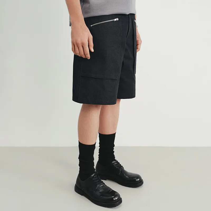 SINBOS Casual Shorts Men Tide Night Black-3