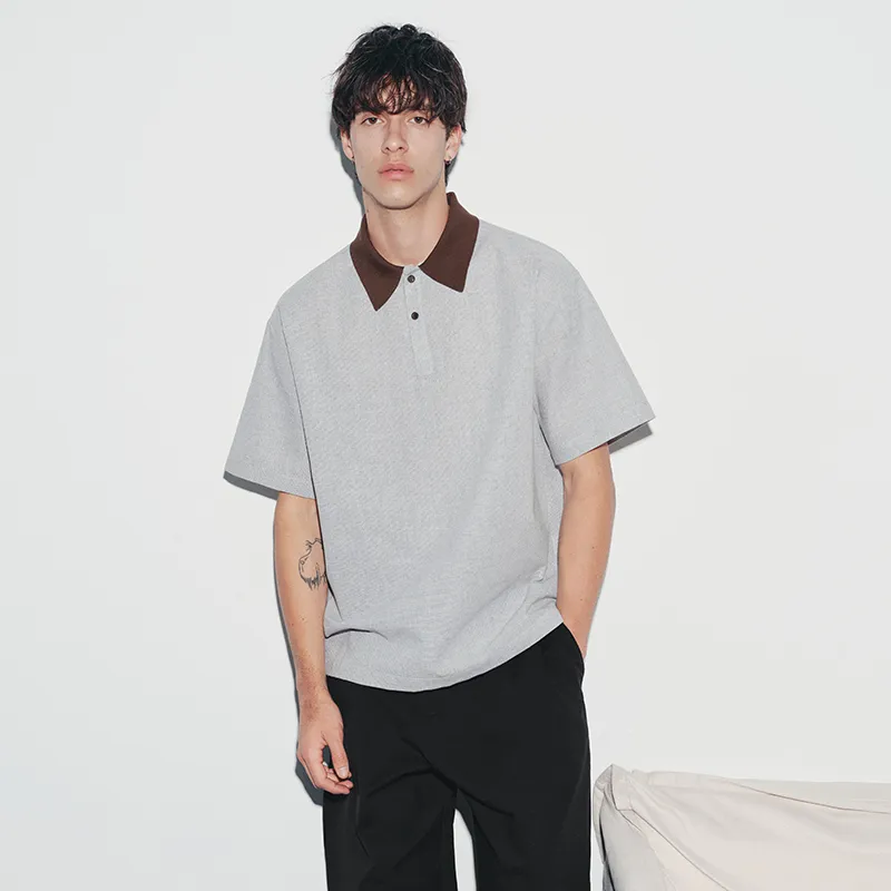 SINBOS T Shirts Men Gray Coffee-2