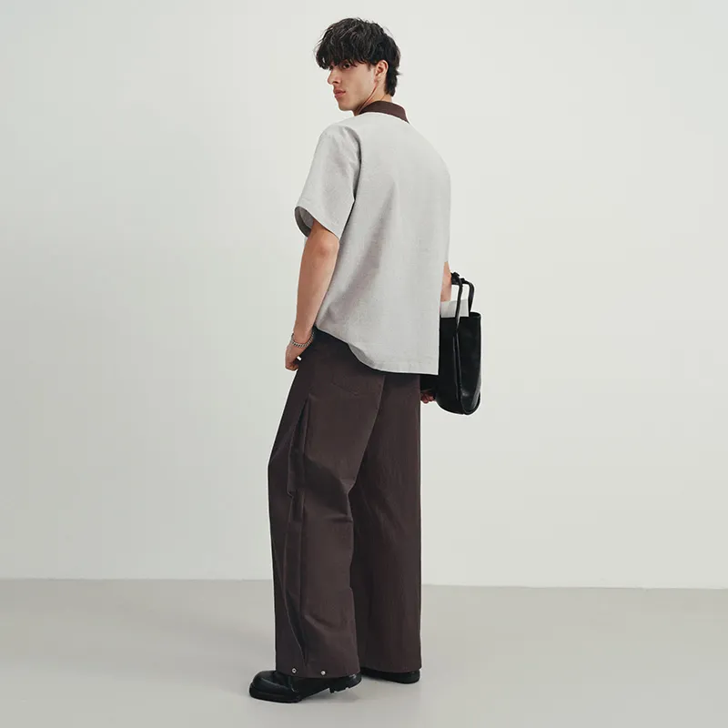 SINBOS T Shirts Men Gray Coffee-5