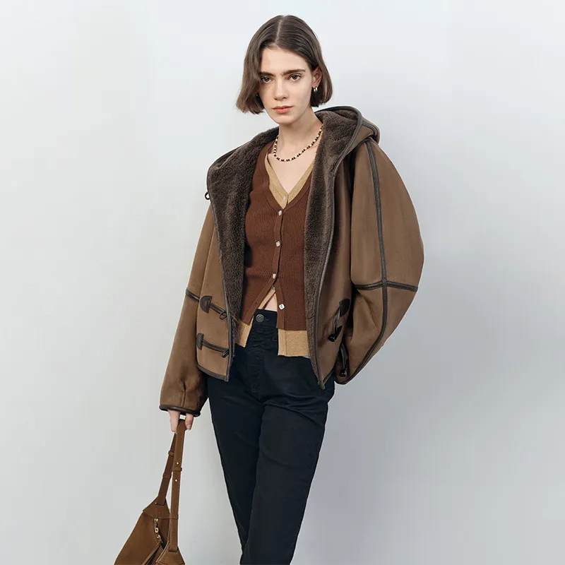 SINBOS Fur Women's Paulownia Coffee-4