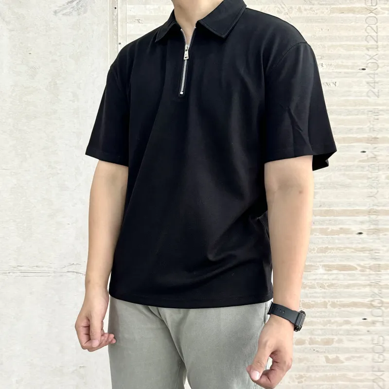ANYWEARLAB Polo Shirt Unisex Black-3