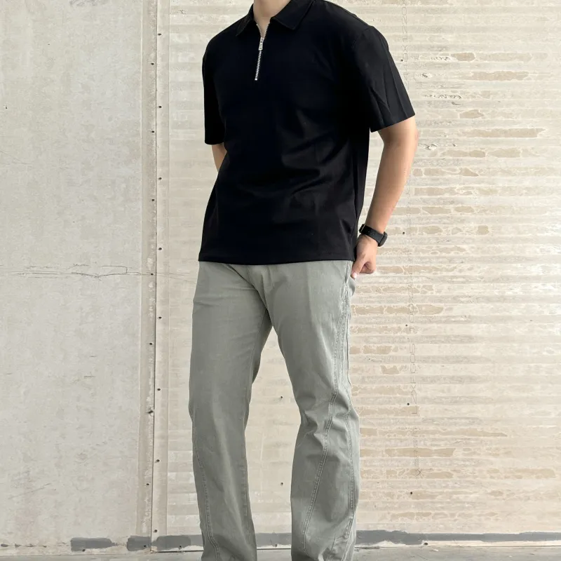 ANYWEARLAB Polo Shirt Unisex Black-2