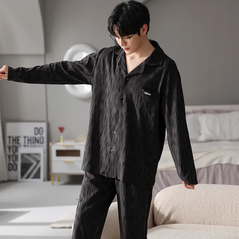 GRACEWELL Pajama Set Men's Black-5