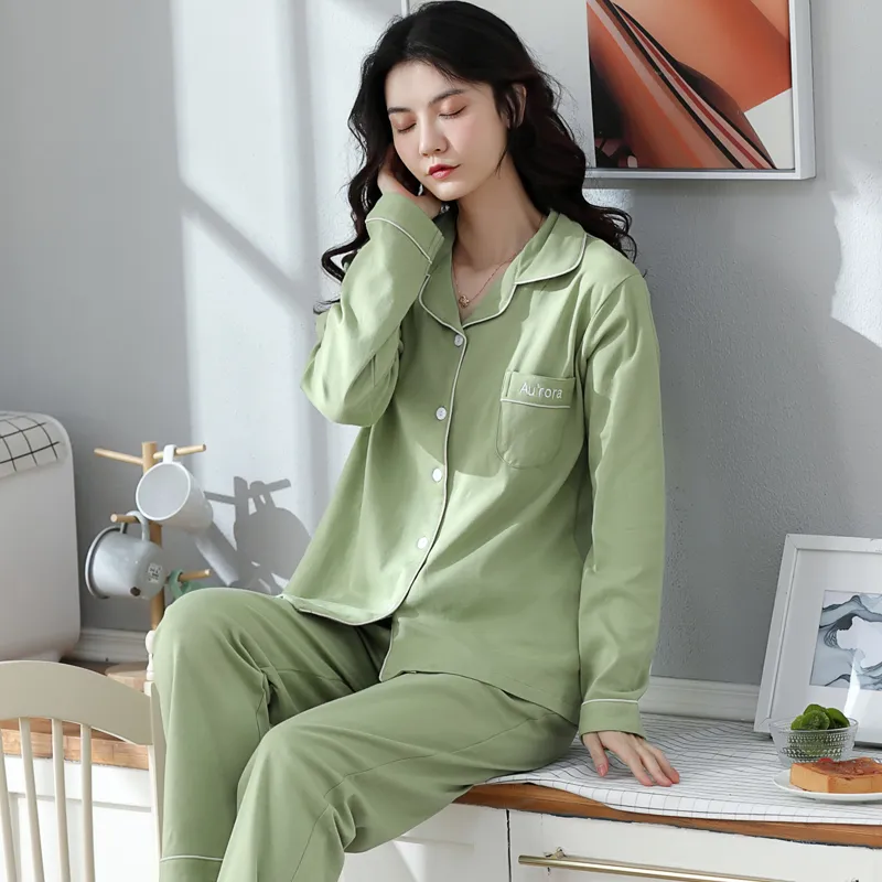 GRACEWELL Pajama Set Women's Matcha Green-3