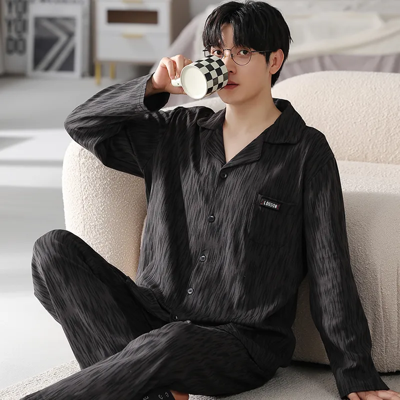 GRACEWELL Pajama Set Men's Black-1