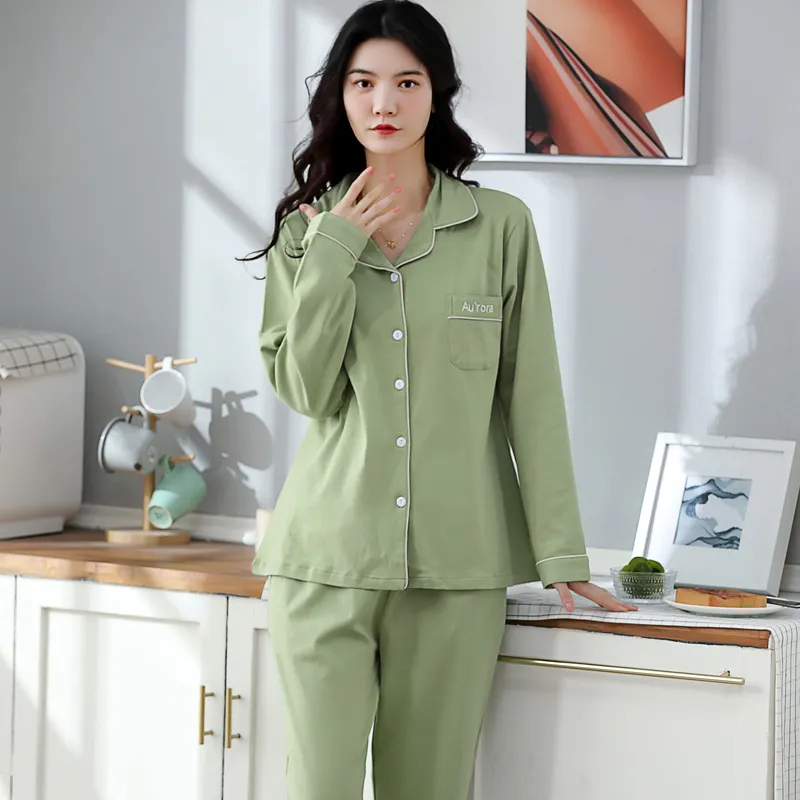GRACEWELL Pajama Set Women's Matcha Green-4