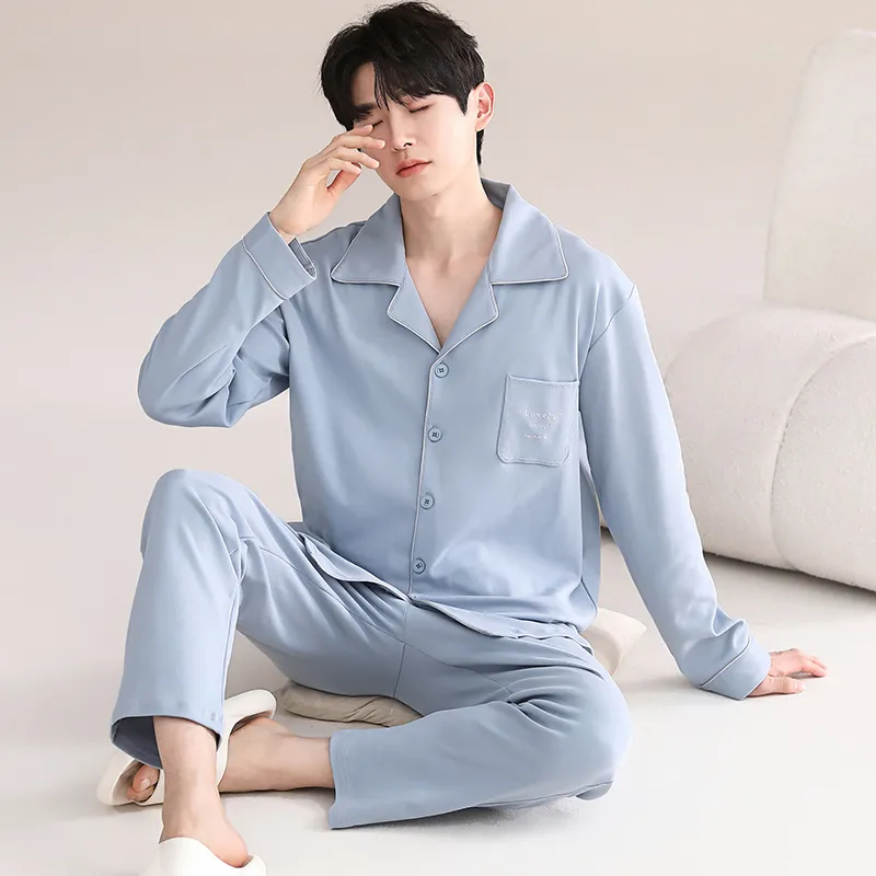 GRACEWELL Pajama Set Men's Sky Blue-5